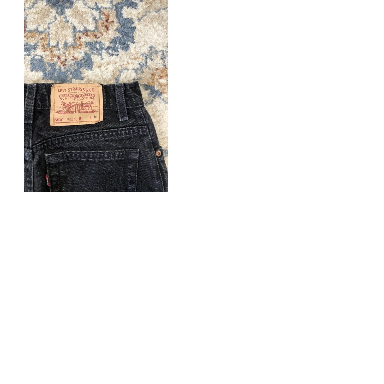 Levi's VINTAGE Levis 550 Jeans Womens 5 Medium Black Relaxed Fit Tapered Made USA 90s Size 27" / US 4 / IT 40 - 9 Thumbnail