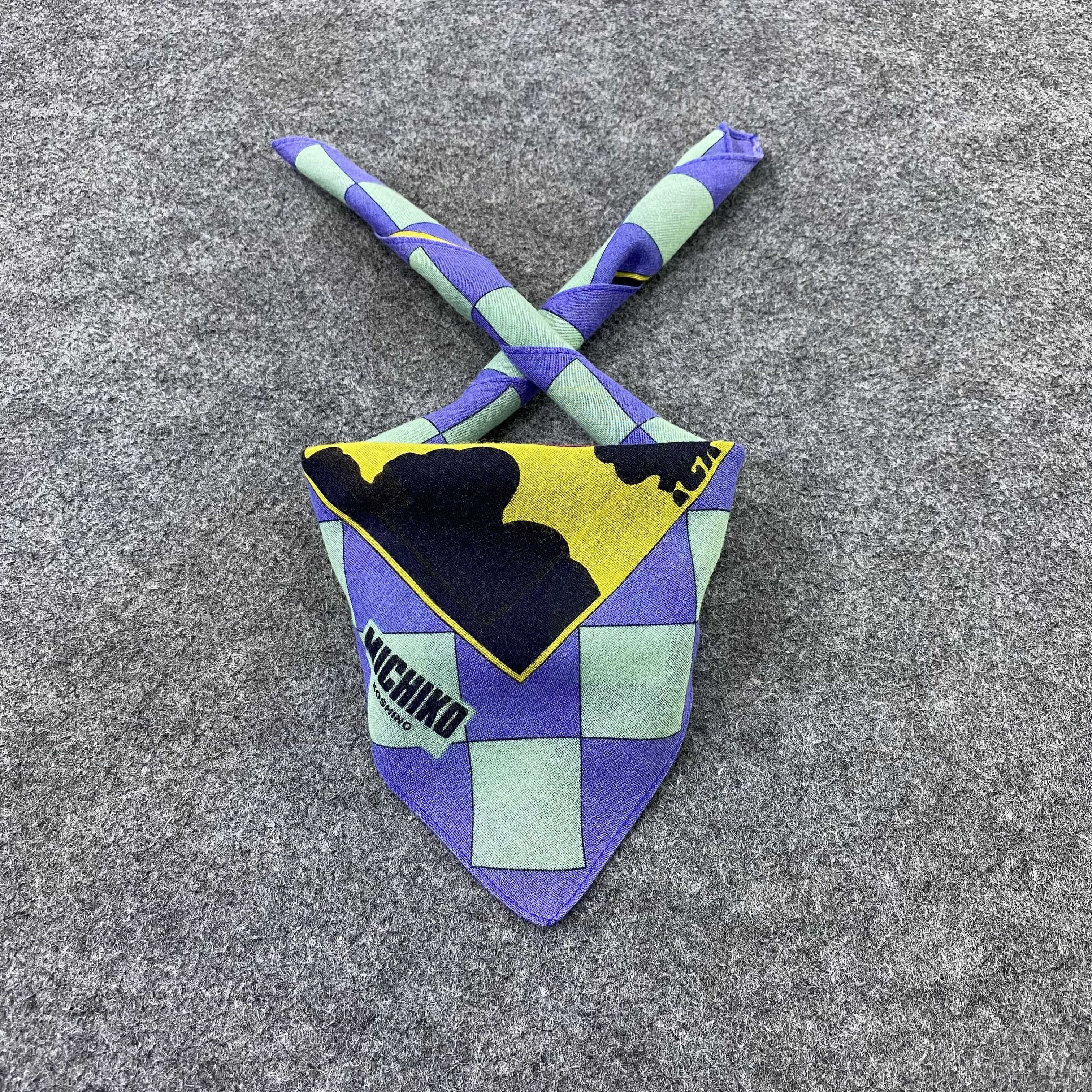 Japanese Brand Michiko Koshino Handkerchief Neckerchief Bandana-B1912 Size ONE SIZE - 2 Thumbnail