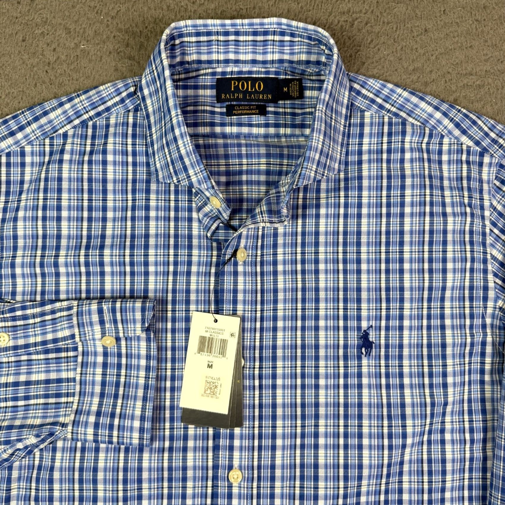 Polo Ralph Lauren Polo Ralph Lauren Performance Shirt Mens M Classic Fit Blue Plaid Button NEW Size US M / EU 48-50 / 2 - 2 Thumbnail