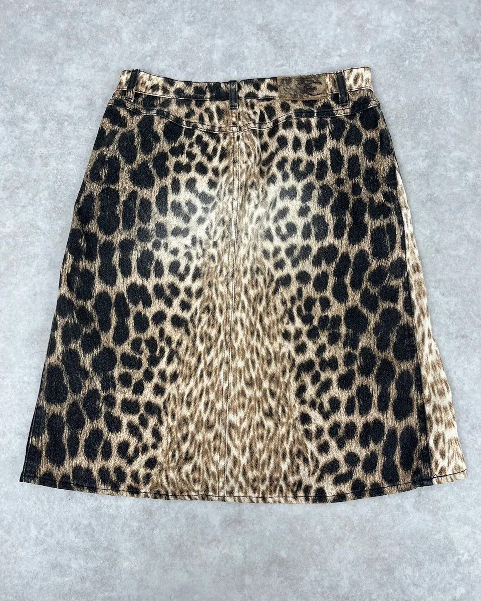 Roberto Cavalli SS2003 Cavalli Leopard Beige & Black Skirt Size US S / EU 44-46 / 1 - 6 Thumbnail