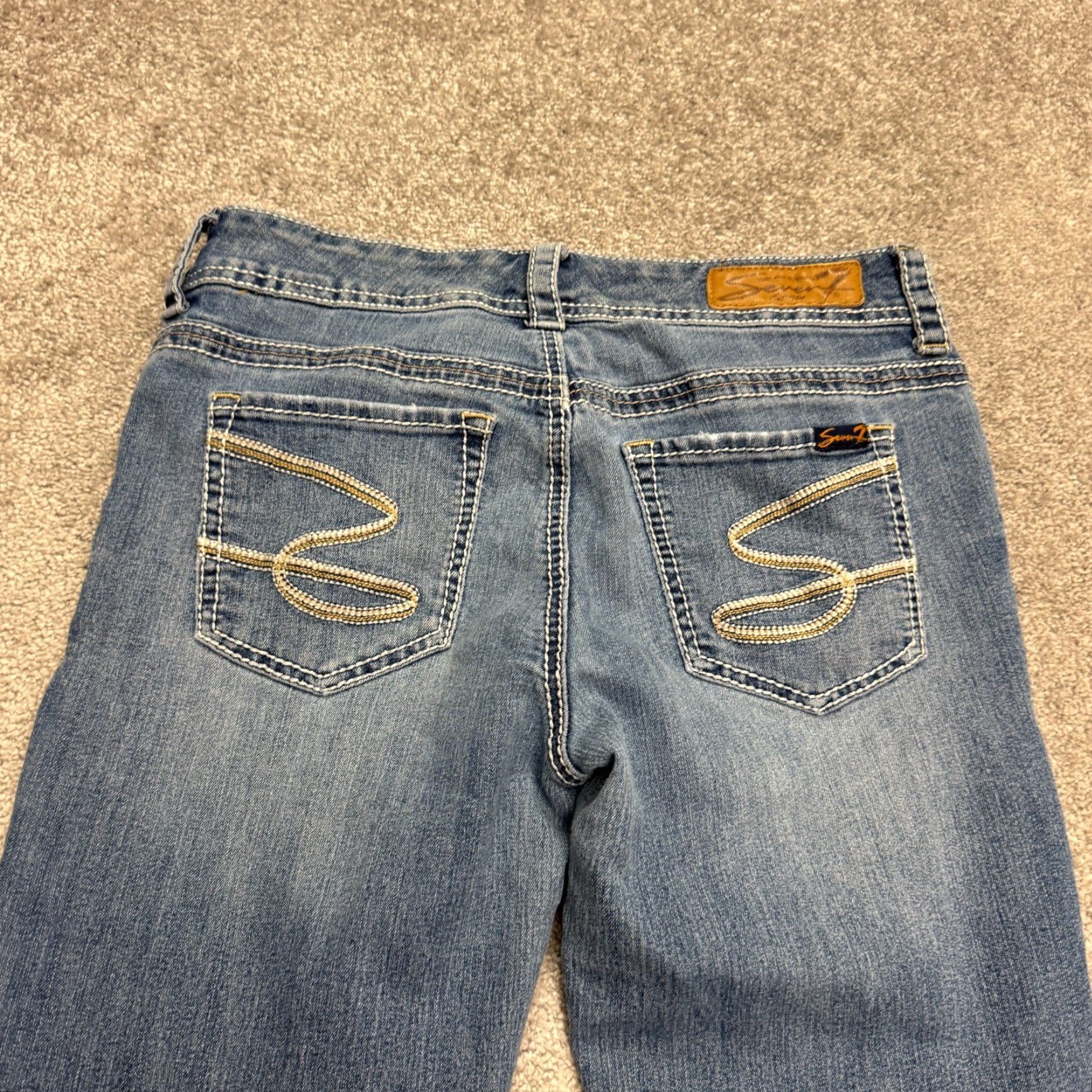 Vintage VINTAGE Seven7 Women's Jeans Cropped Denim Ankle Medium Wash 8 Blue Casual Streetwear Size 30" / US 8 / IT 44 - 3 Thumbnail