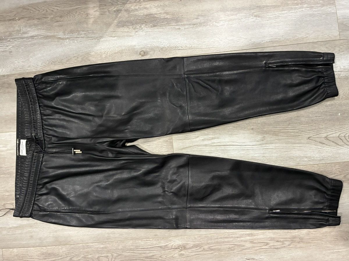 Saint Laurent Paris Saint Laurent Lambskin Joggers Size US 38 / EU 54 - 2 Thumbnail