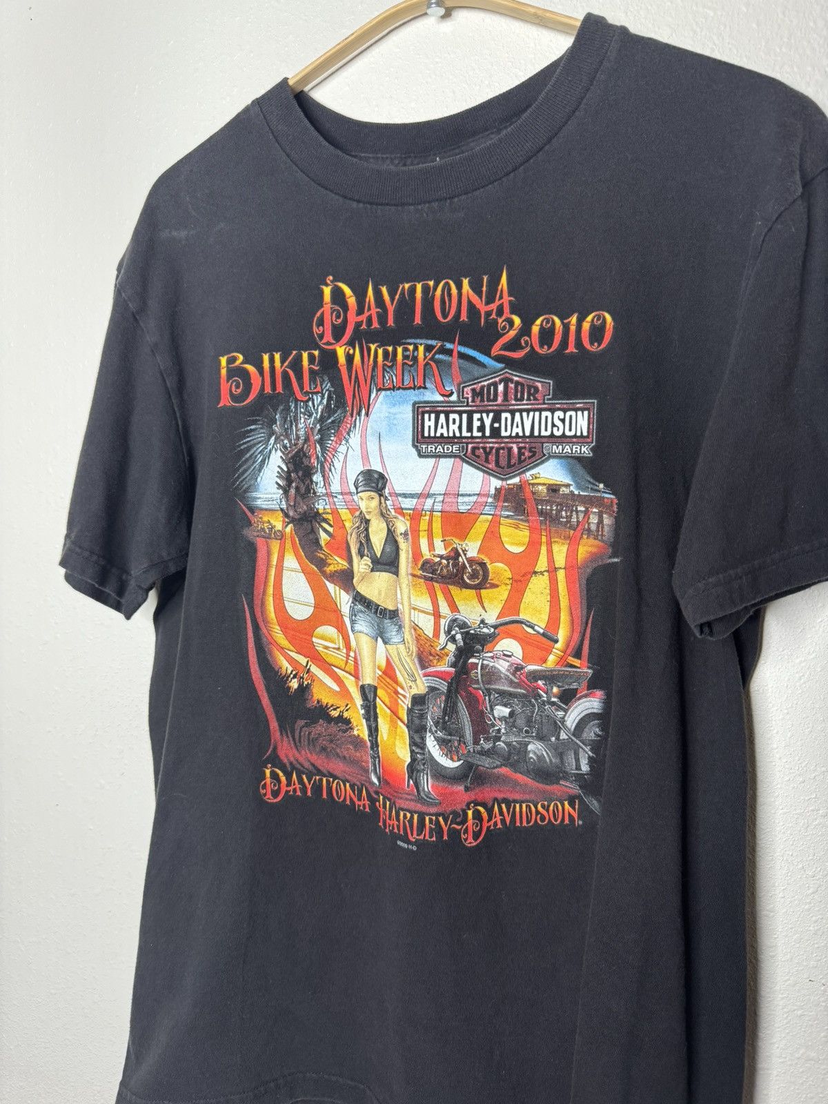 Vintage Daytona Beach Florida Bike Week 2010 Harley-Davidson Y2K Size US M / EU 48-50 / 2 - 2 Thumbnail