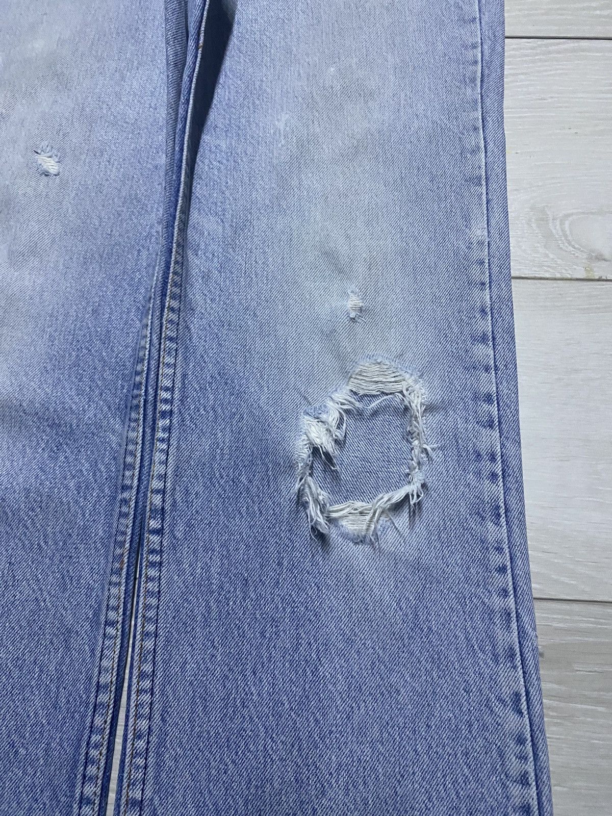 Levi's Vintage Levis 517 Orange Tab Flare Bootcut Distressed Jeans Size US 32 / EU 48 - 6 Thumbnail