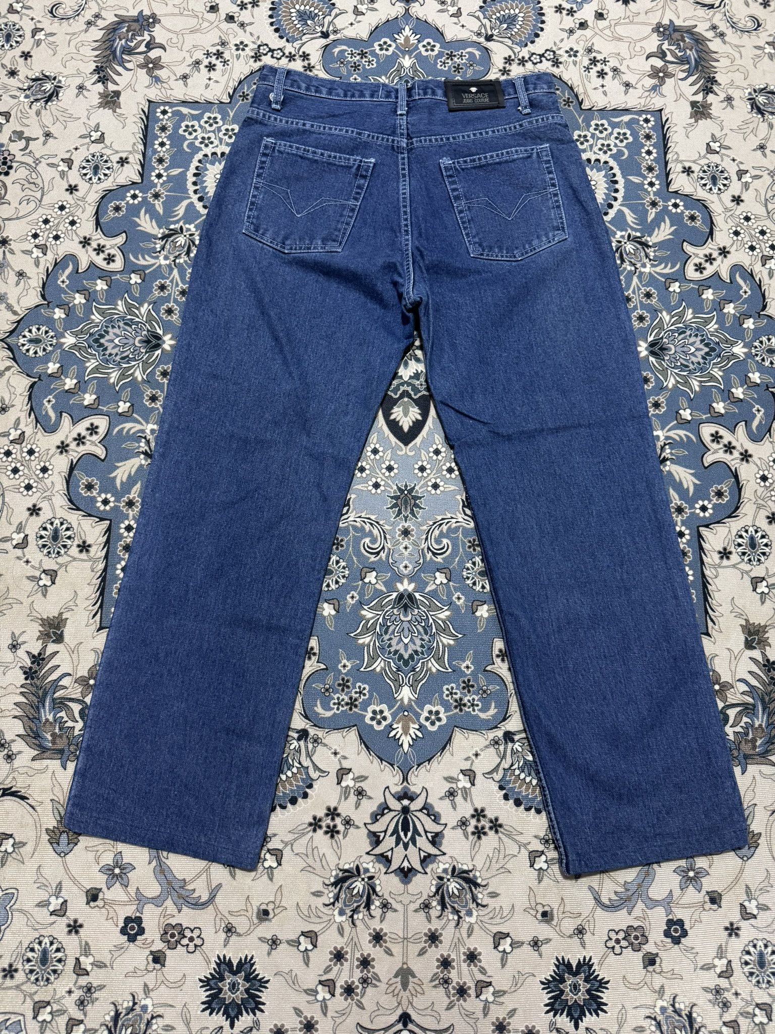 Versace × Versace Jeans Couture × Vintage Vintage Versace Jeans Couture Classic Blue Denim Jeans Size US 34 / EU 50 - 2 Thumbnail