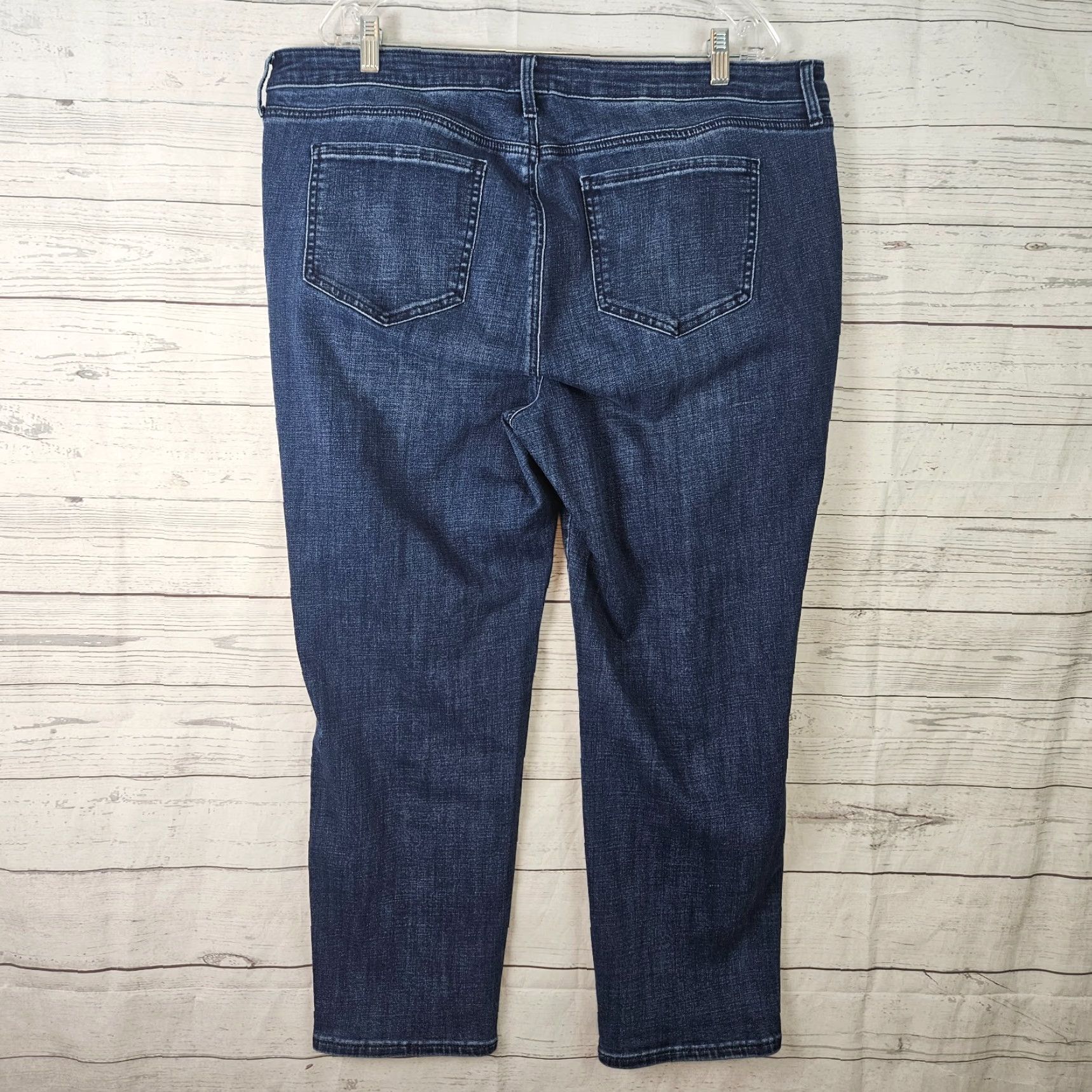 NYDJ NYDJ Jeans Ankle Womens 18W Plus Size Blue 18W High Rise Medium Wash Denim Cotton Blend Size 40" / US 18 - 3 Thumbnail