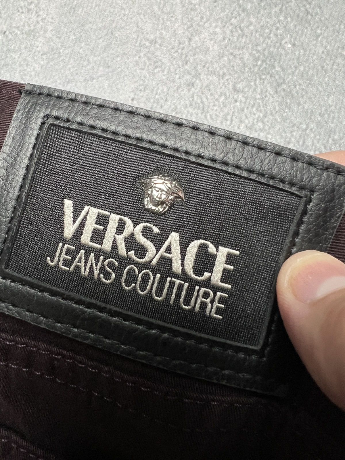 Versace Jeans Couture Versace VJC Vintage 90s Black Trousers Pants Jeans Size US 36 / EU 52 - 11 Thumbnail