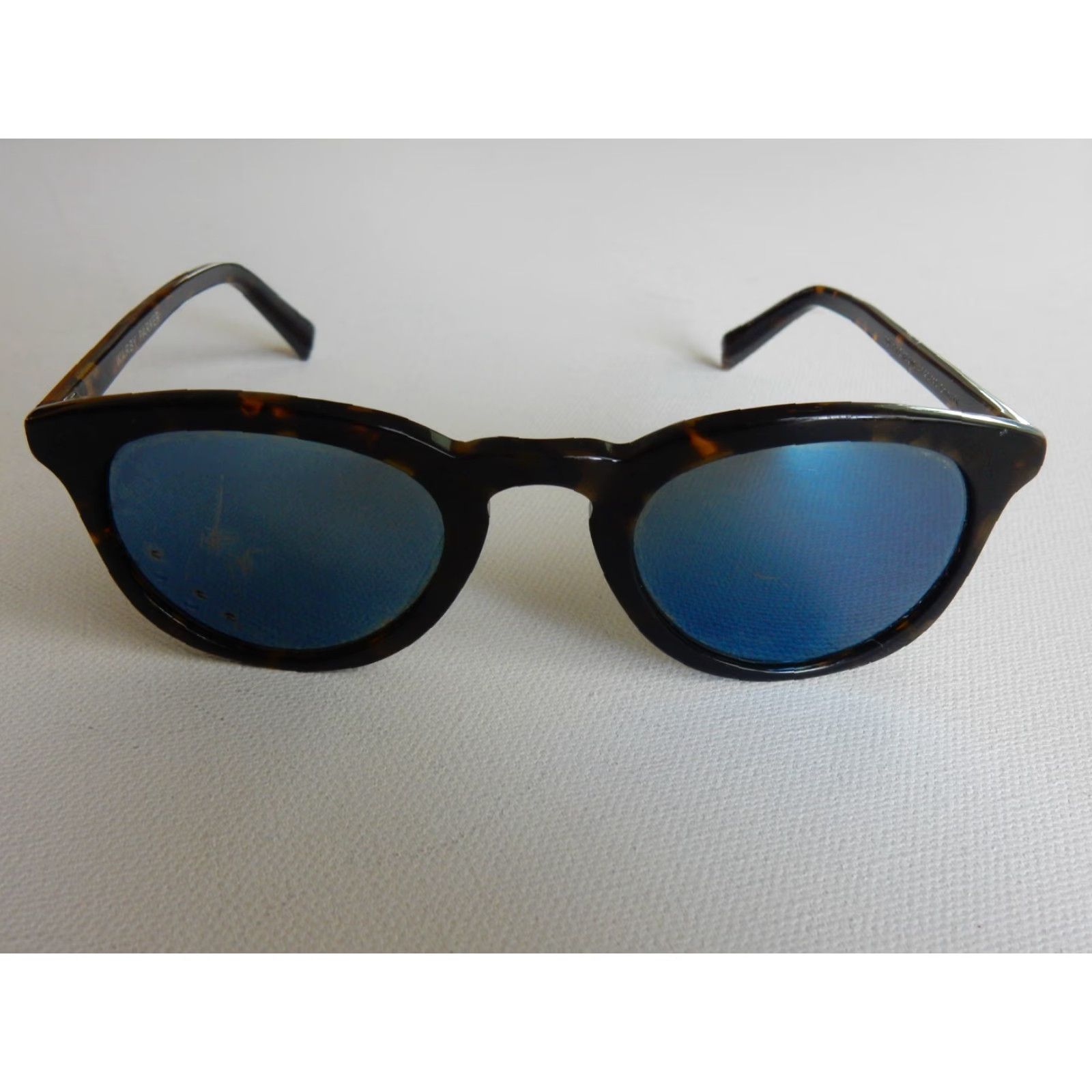 Parker VINTAGE Warby Parker Downing Sunglasses Keyhole Blue Unisex Adults Size ONE SIZE - 2 Thumbnail