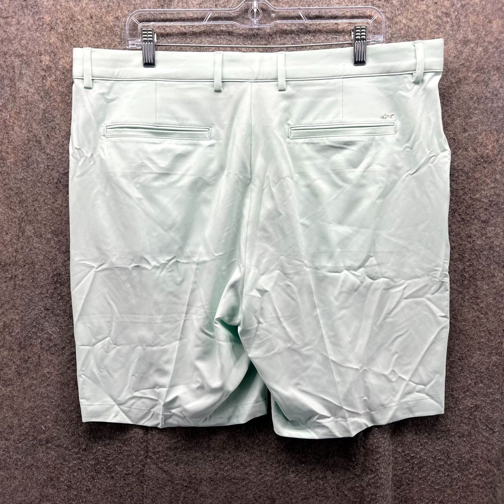 Vintage Greg Norman Shorts Mens 38 Mint Green Lightweight Stretch Polyester Blend Chino Casual Summer Size US 38 / EU 54 - 2 Thumbnail