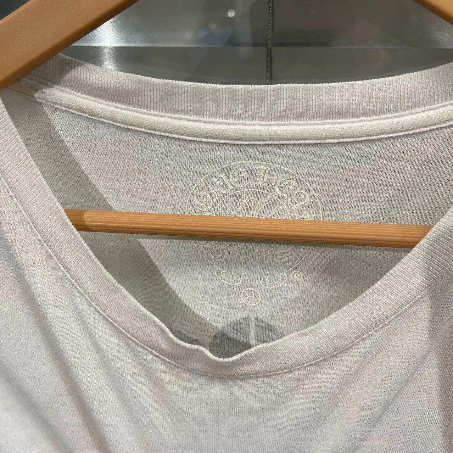Chrome Hearts Scroll Cross White Print Tee 1XL 95 New Stains, Men's — image 3 of 6