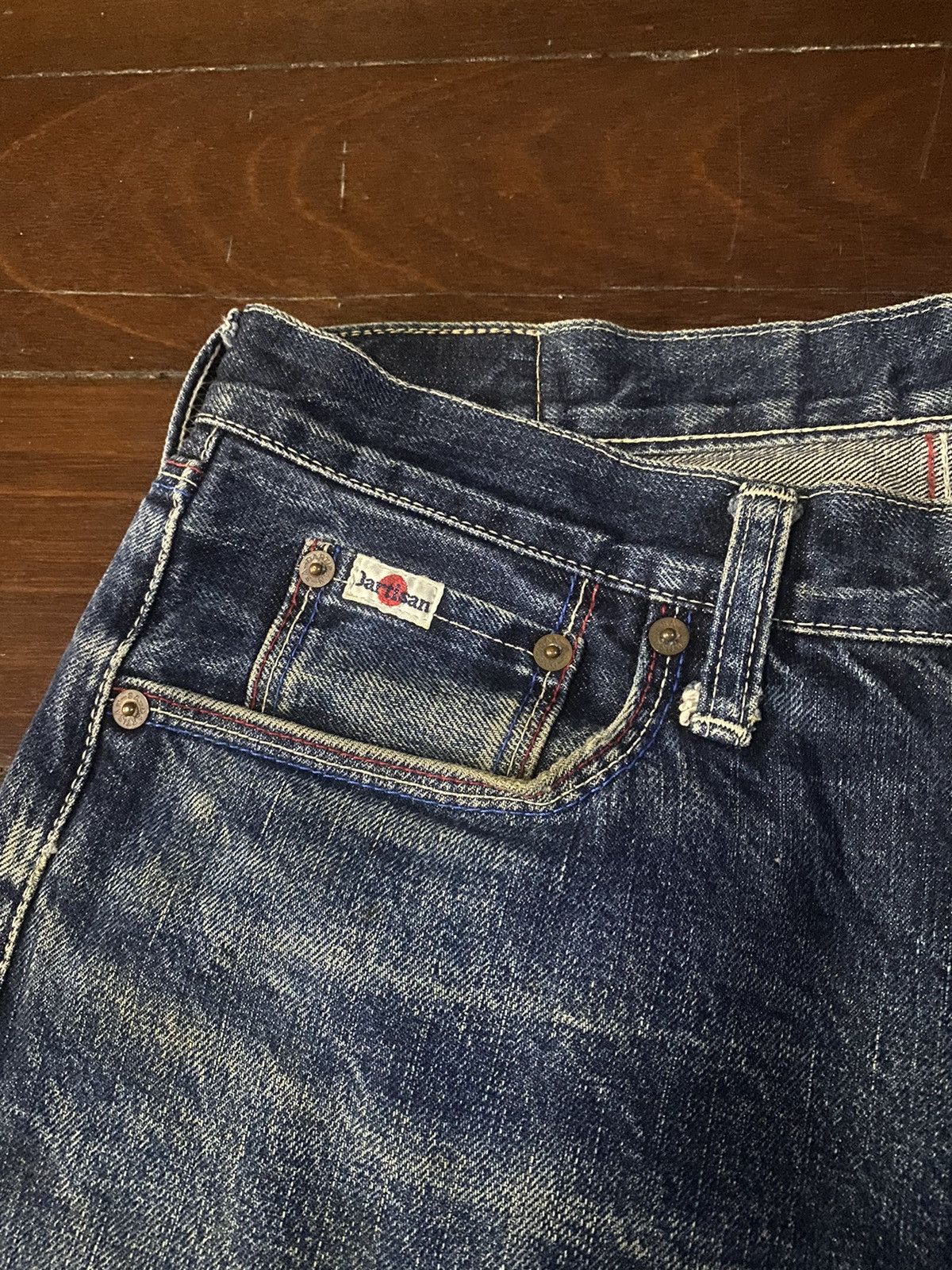 Studio D'Artisan Studio D’Artisan embroide og design Art Selvedge Denim faded Size US 32 / EU 48 - 21 Thumbnail