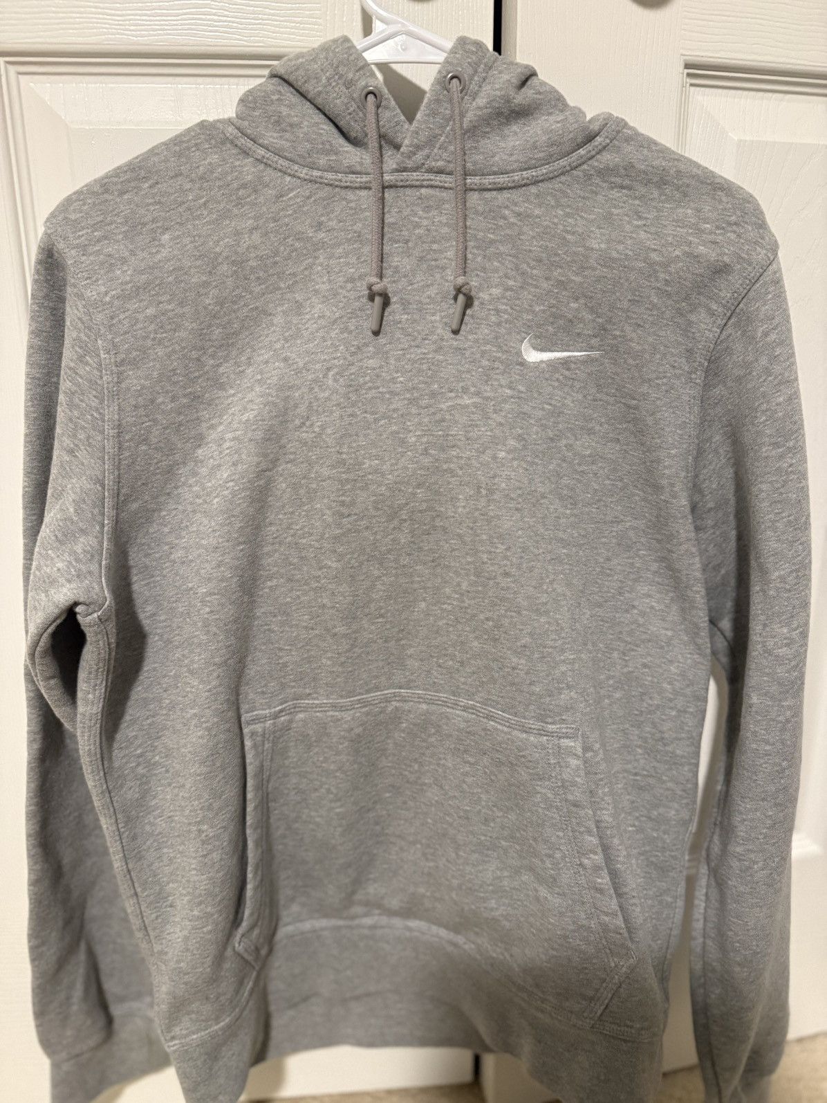 Nike Grey Nike Swoosh Hoodie Sweatshirt Size US S / EU 44-46 / 1 - 1 Thumbnail