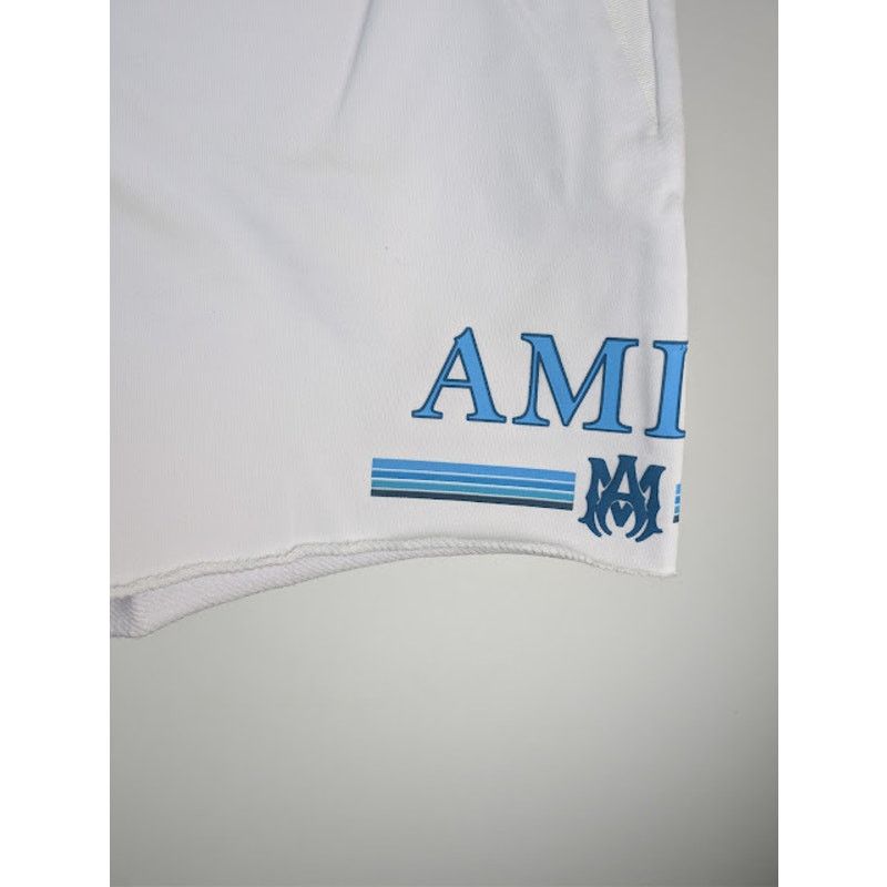 Amiri o1rshd1 MA Bar Watercolor Logo Short in White Size US 36 / EU 52 - 8 Thumbnail