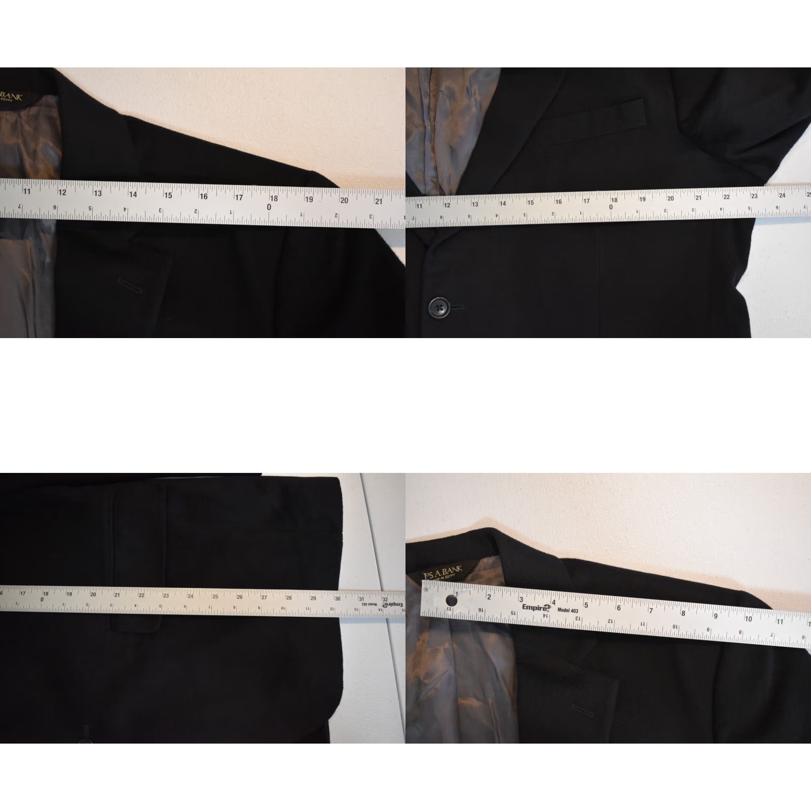 Jos. A. Bank Jos A Bank Jacket Men 42R Black Cashmere Wool 2 Button Sport Coat Chest 46 Size US XS / EU 42 / 0 - 8 Thumbnail
