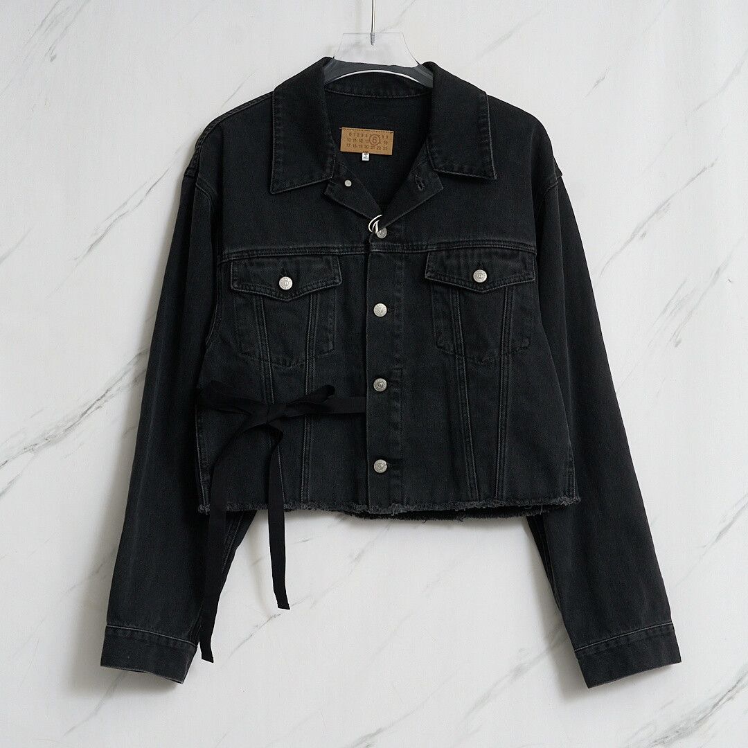 MM6 Maison Margiela MM6 Women's Washed Denim Jacket Size M / US 6-8 / IT 42-44 - 1 Thumbnail