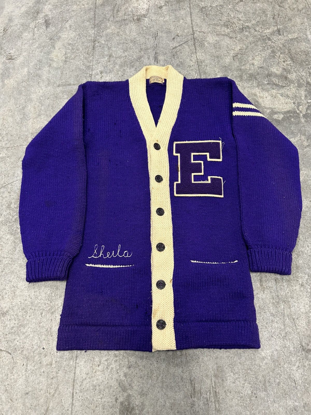 Vintage True vintage cardigan purple 70s Size US M / EU 48-50 / 2 - 1 Thumbnail