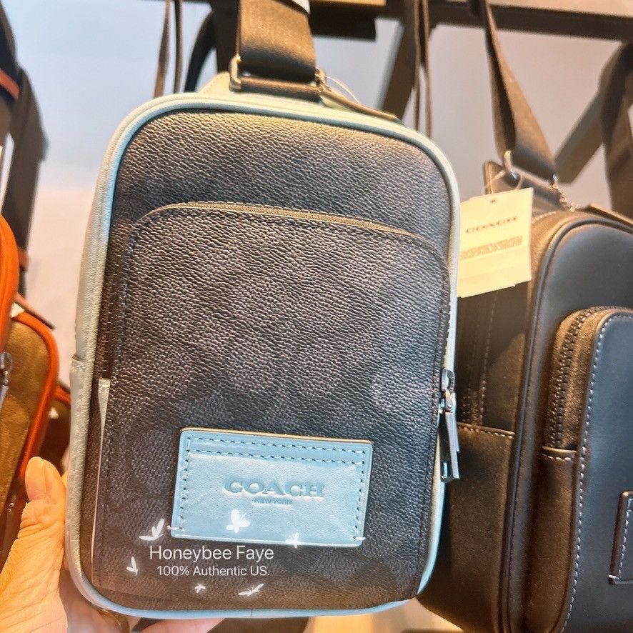 Coach Racer Sling Pack In Colorblock Signature Canvas CAJ38 Size ONE SIZE - 1 Thumbnail