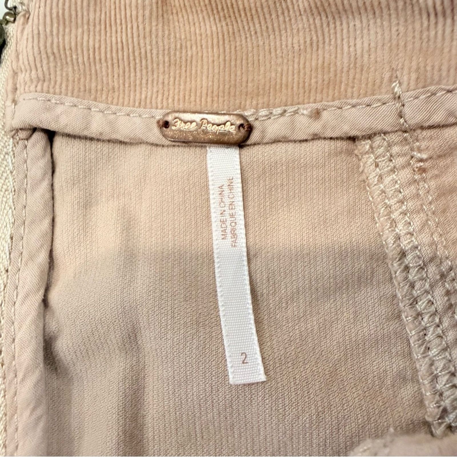 Free People Free People Modern Femme Corduroy Mini Skirt Womens 2 Taupe Size 26" / US 2 / IT 38 - 7 Thumbnail