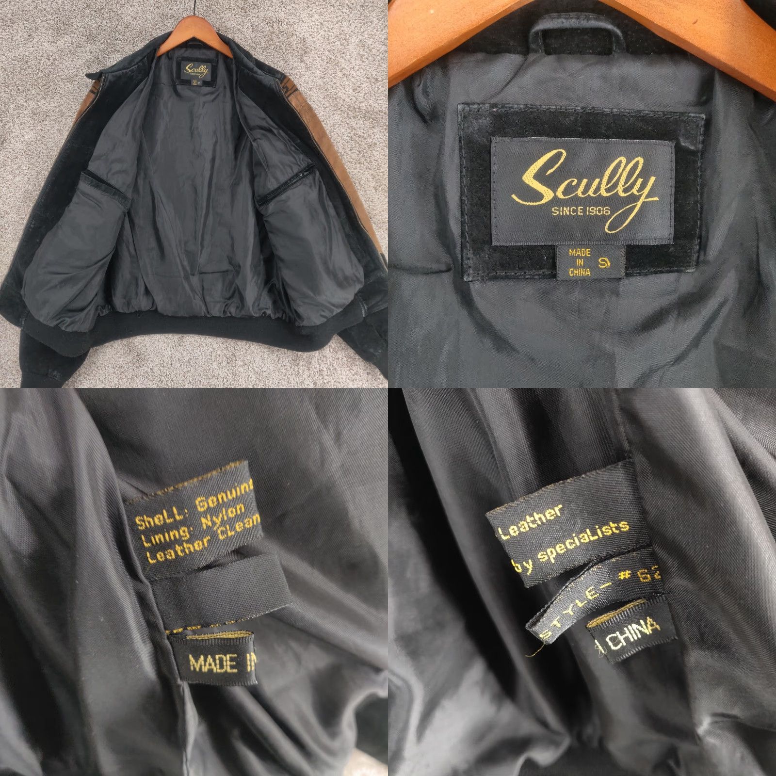 Scully VINTAGE Scully Jacket Mens Small Suede Leather Bomber Western 90s Brown Zipper Collared Lightweight Mid-Length Regular Mens Size US S / EU 44-46 / 1 - 8 Thumbnail