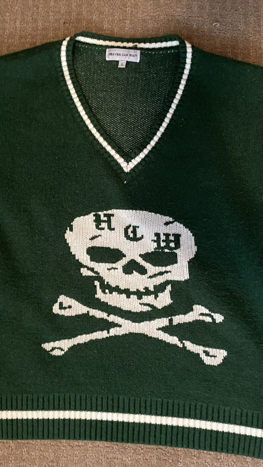 Heavencanwait palm tree knit sweater
