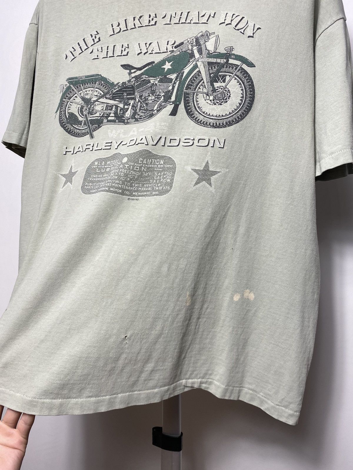 Harley Davidson Rare 1991 Harley Davidson Pearl Harbor distressed t-shirt Size US XL / EU 56 / 4 - 3 Thumbnail