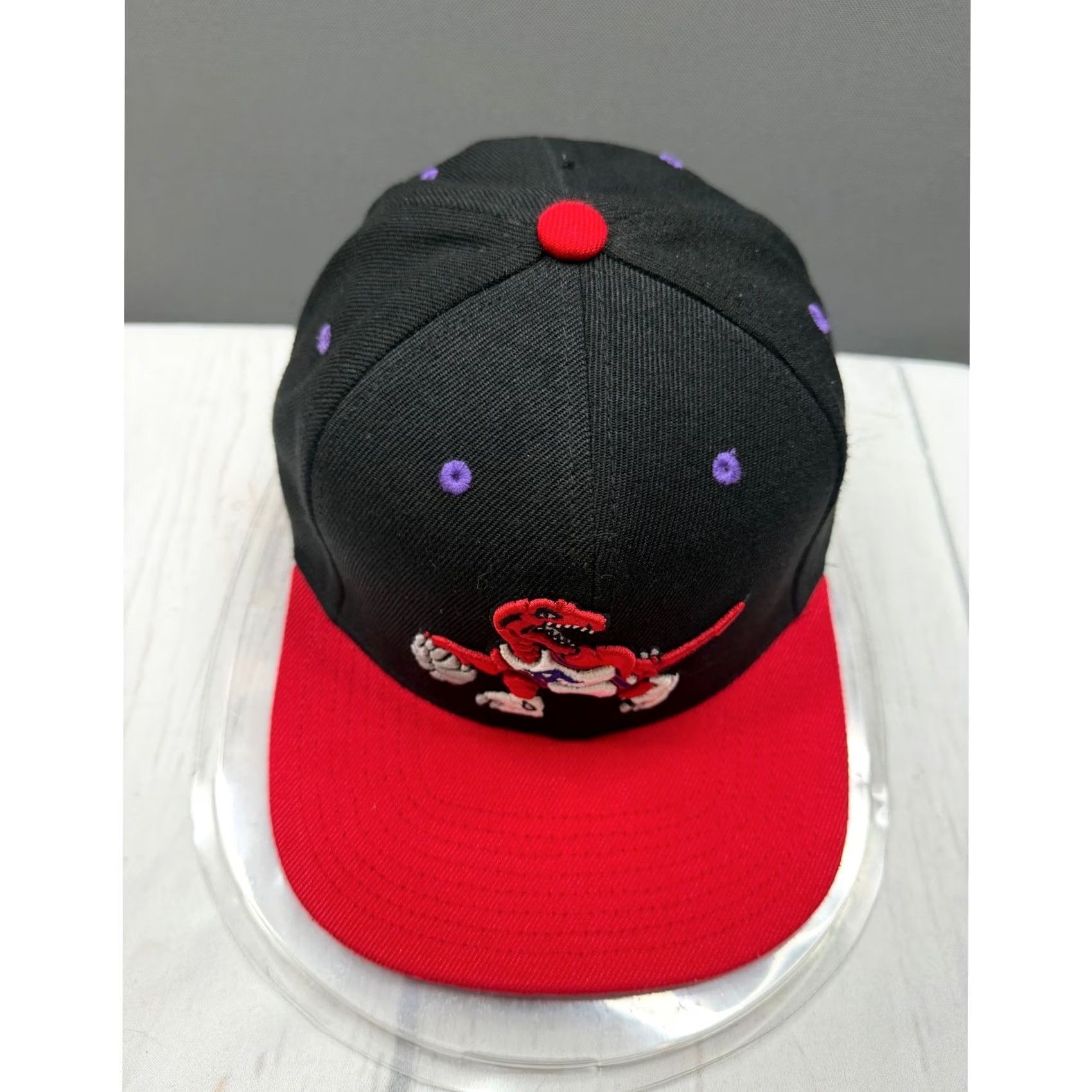 Mitchell & Ness Mitchell & Ness Toronto Raptors Snapback Hat Mens Black Red HWC OSFA Size ONE SIZE - 2 Thumbnail