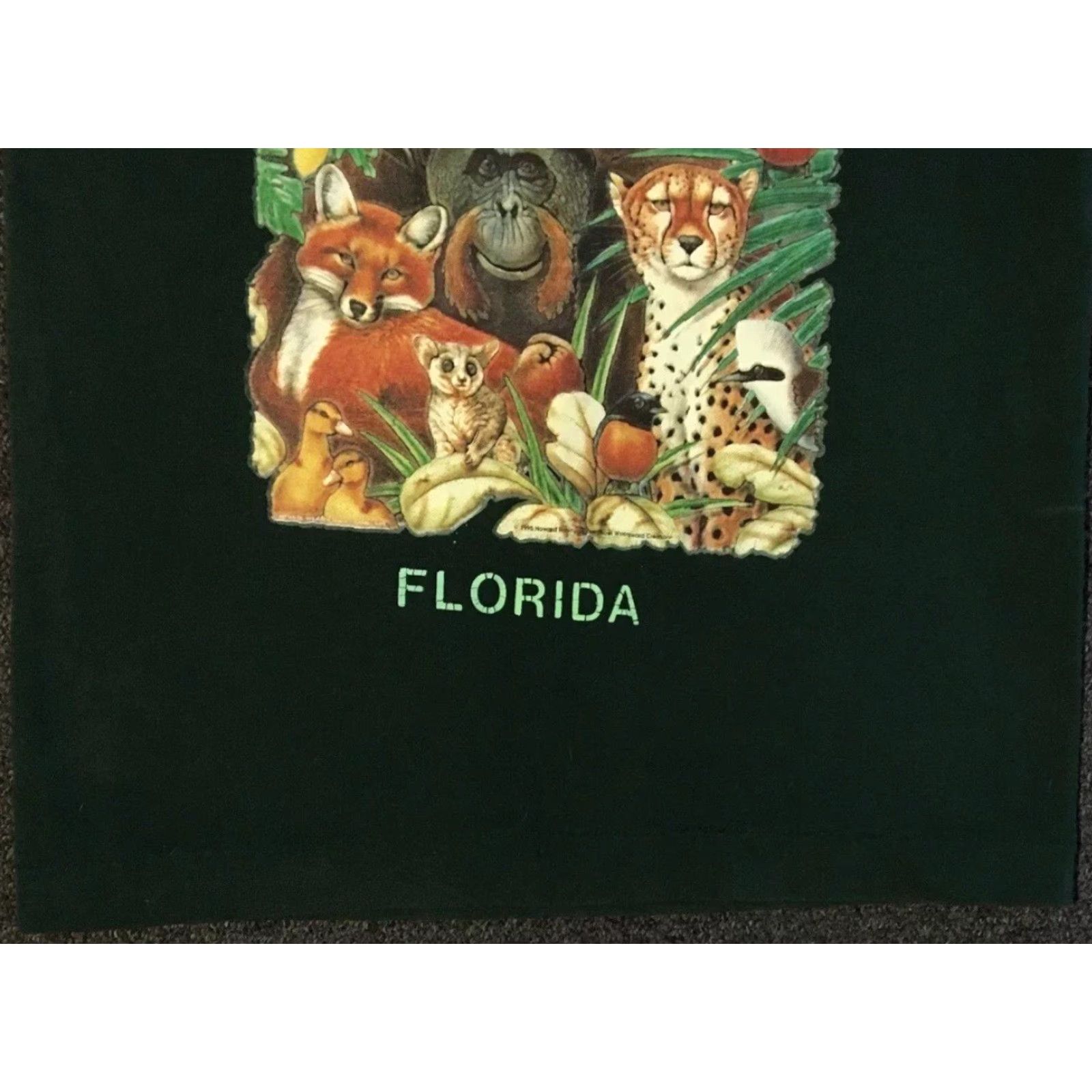 Vintage VINTAGE Florida Shirt S Short Sleeve Green 90s 80s Animal Art Zebra Beach Grunge Single Stitch Mens T-Shirt Size US S / EU 44-46 / 1 - 5 Thumbnail