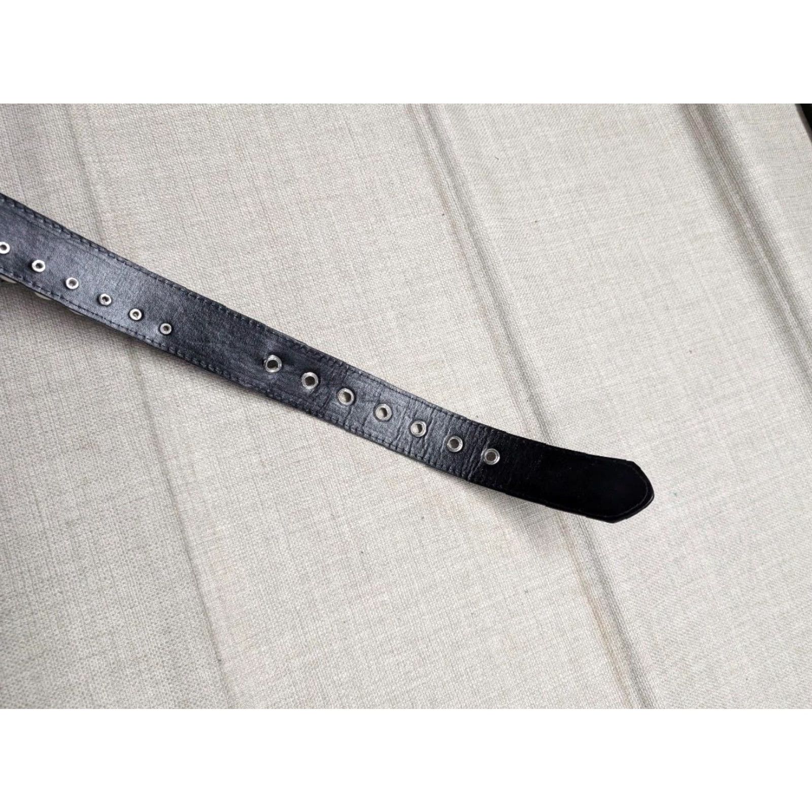 Vintage VINTAGE Gun Shells black belt 36 Mens belt Cowboy Punk Gothic GUNS AMMO Y2K buckle belt 1990s skate Size 36 - 6 Thumbnail