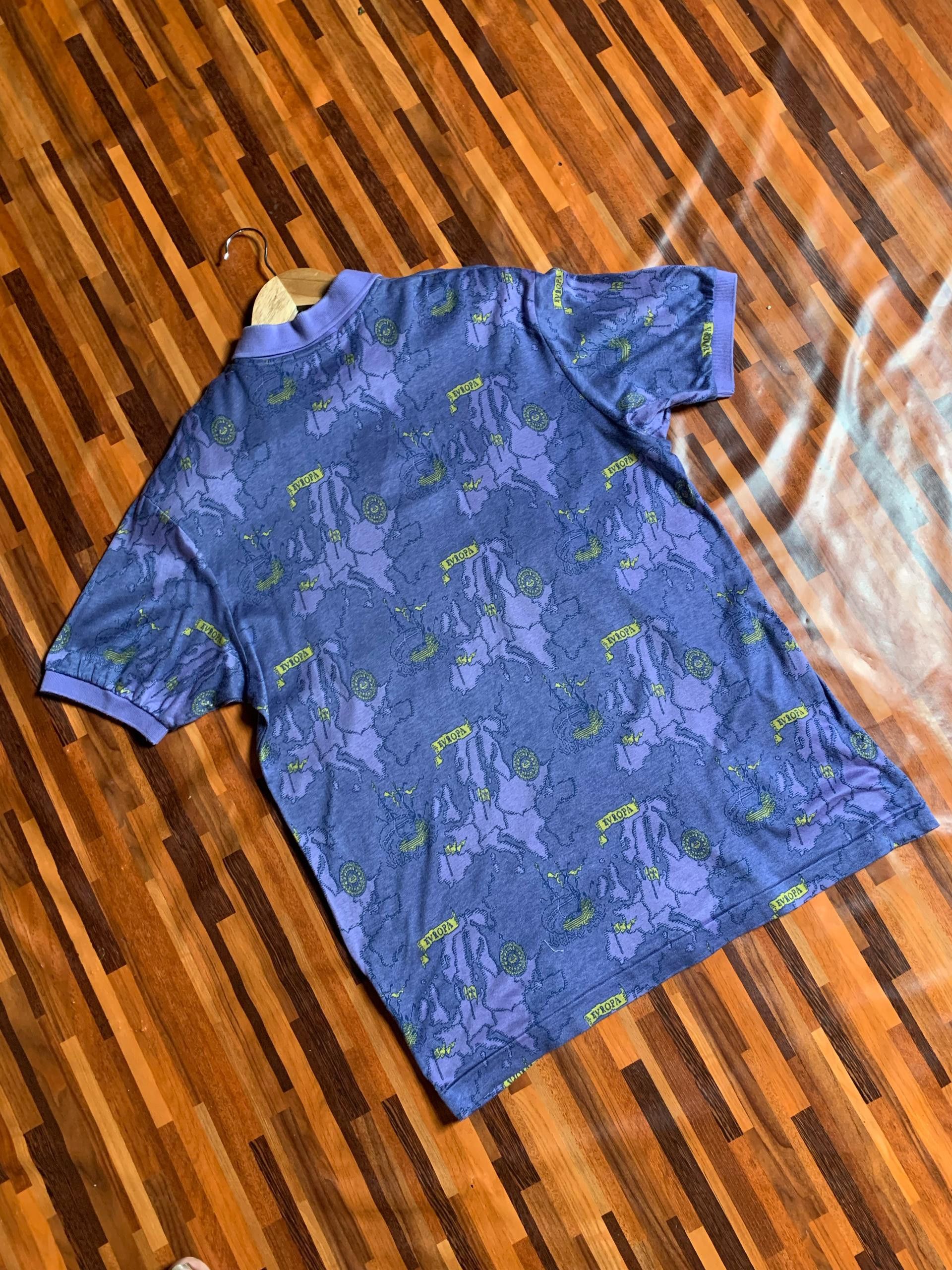Vintage E3-03 single stich golf HOMME WORLD MAP made in japan Size US L / EU 52-54 / 3 - 3 Thumbnail