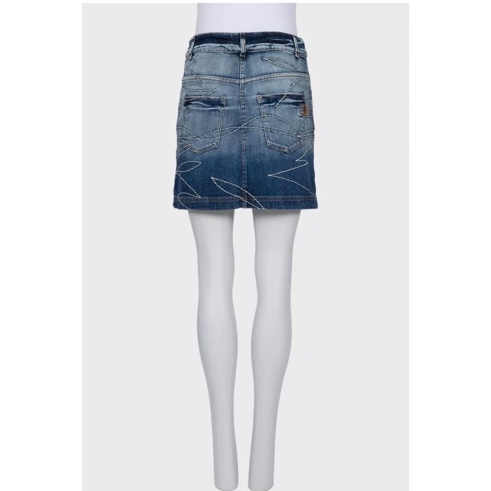 Dior Chic Christian Dior Blue Denim Mini Skirt - FR34/XS Size 25" / US 0 / IT 36 - 3 Thumbnail