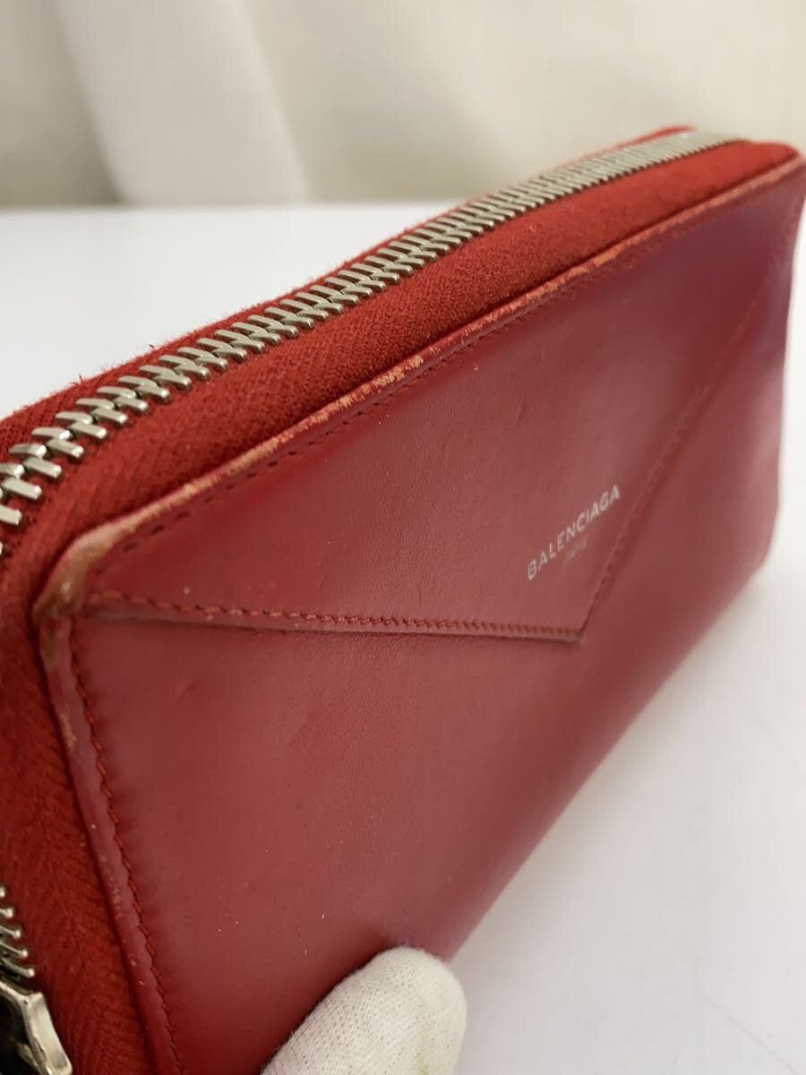 Balenciaga Balenciaga Paper Continental Zip Around Wallet Red Size ONE SIZE - 9 Thumbnail
