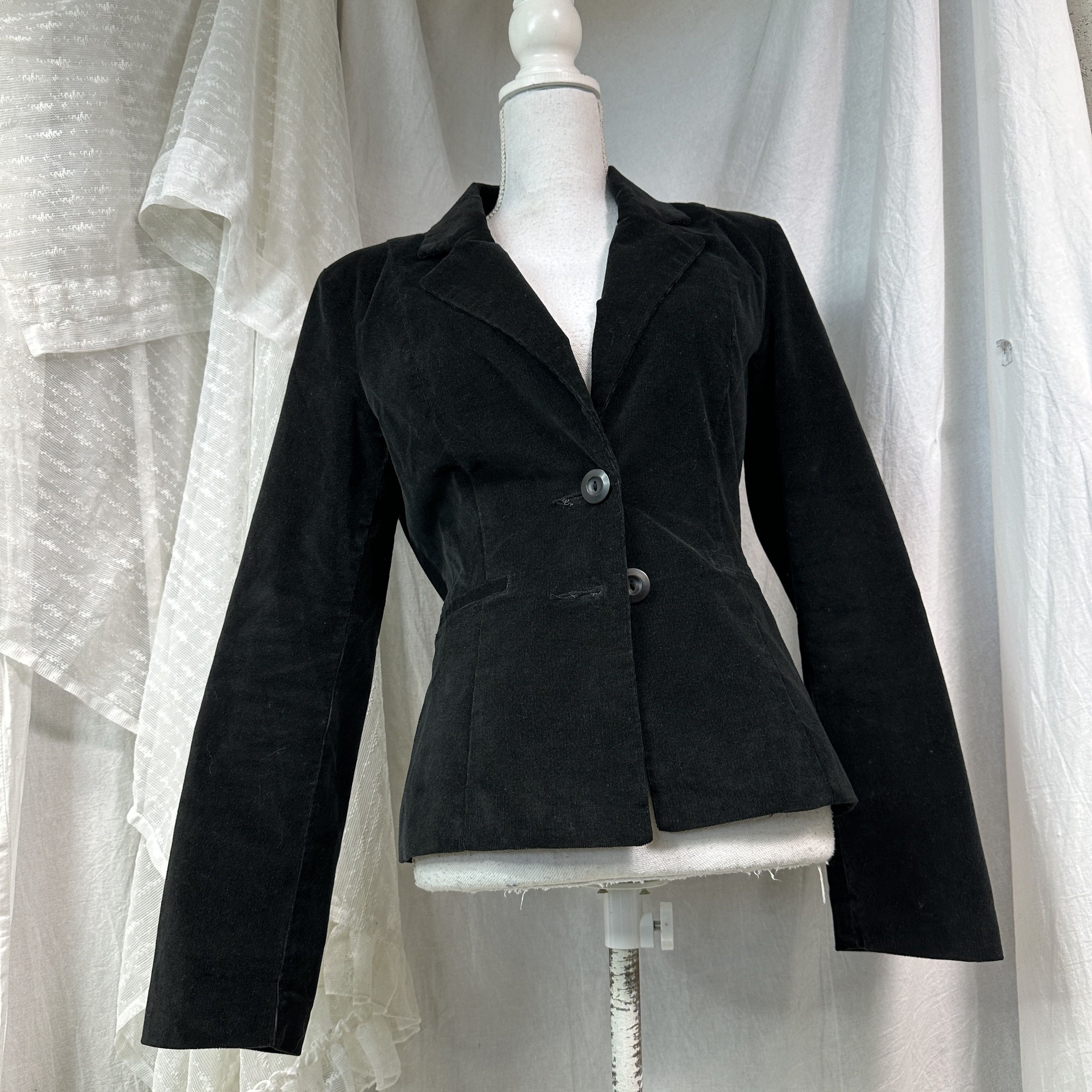 Vintage Vintage Avant Garde Grunge Opium Velvet Fitted Blazer Y2K Size M / US 6-8 / IT 42-44 - 1 Thumbnail