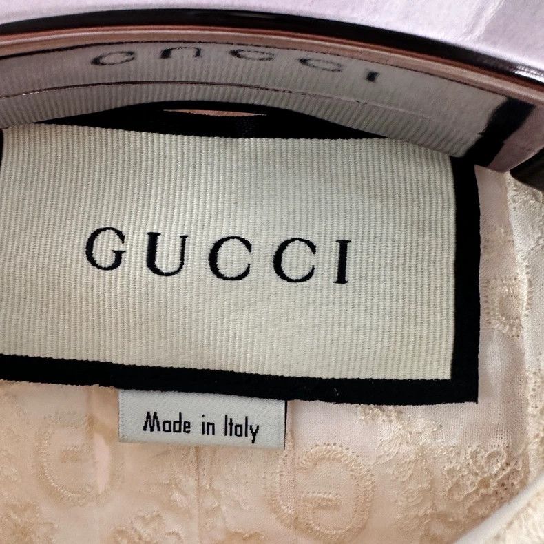 Gucci Gucci Size 38 Full-print embroidered old flower doll collar Size US XXS / EU 40 - 4 Thumbnail