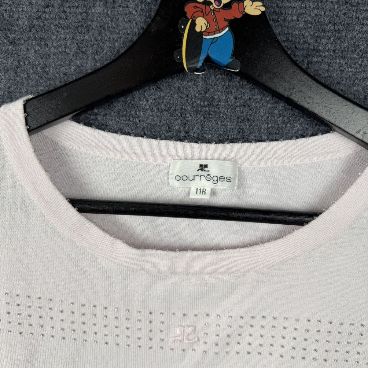 Courreges Courrèges short-sleeve knit top in a pale pink Size S / US 4 / IT 40 - 3 Thumbnail
