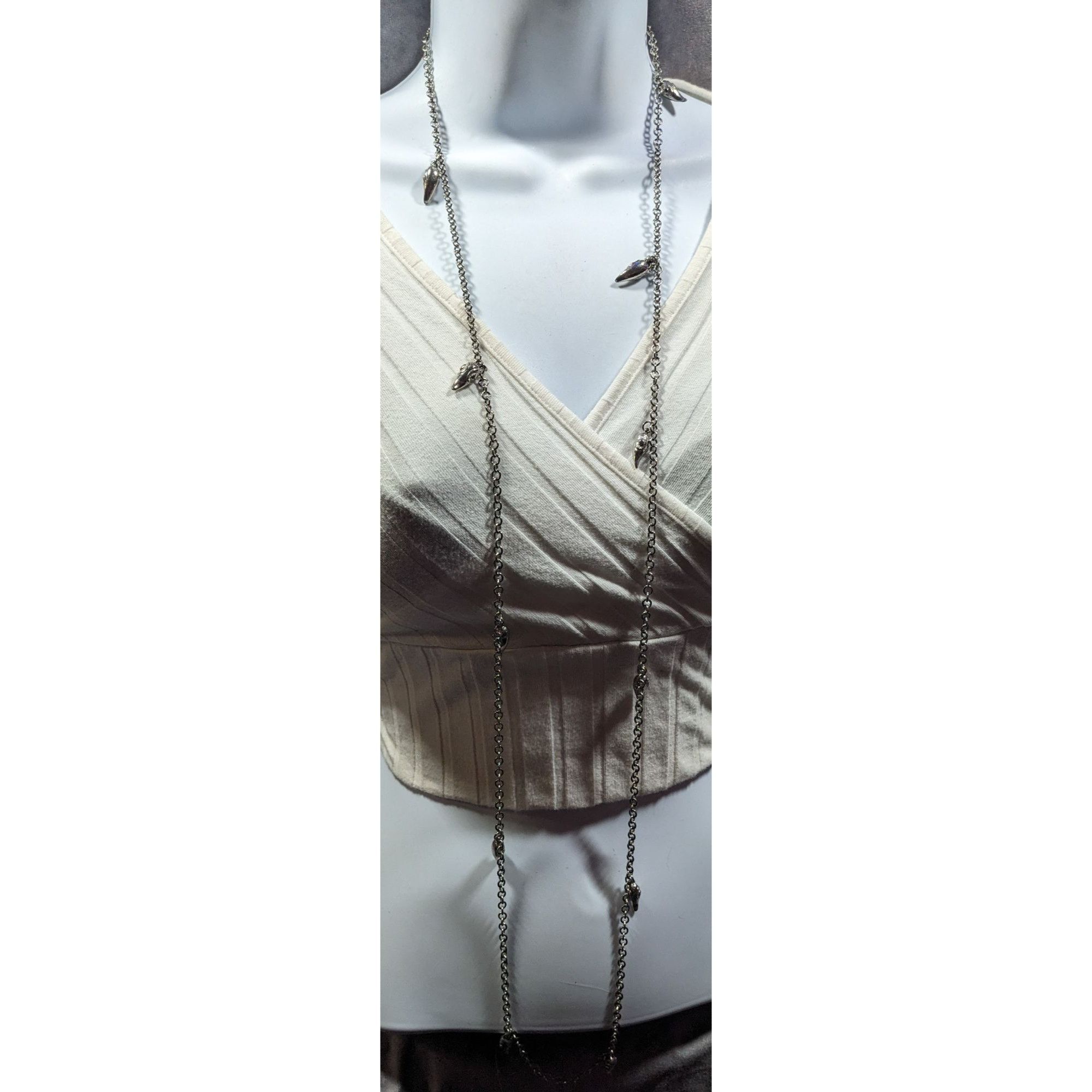 Other Unique Silver Tone Claw Charm Opera Necklace Size ONE SIZE - 3 Thumbnail