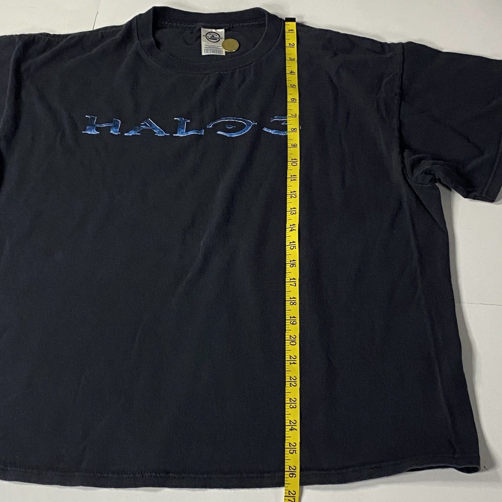 Gildan VINTAGE Halo 3 Bubble Logo Black T Shirt XL XG TG XLT Unisex 2000s Grunge Short Sleeve Cotton Blend Gildan Rare Original Mens Womens Boys Girls Size US XL / EU 56 / 4 - 5 Thumbnail