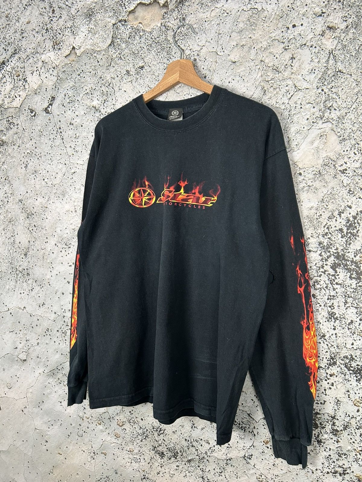 Band Tees Vintage Star Motorcycles Flames Longsleeve 90s Racing Size US L / EU 52-54 / 3 - 2 Thumbnail