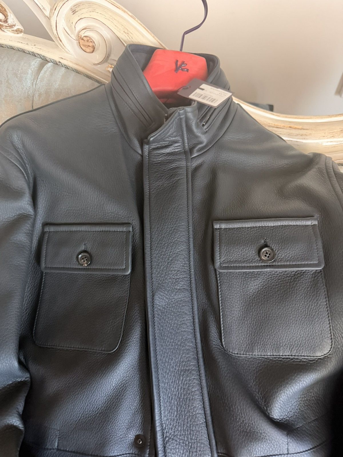 Isaia Napolii New ISAIA NAPOLI Men Deerskin Field Leather Coat Jacket $8K Size US L / EU 52-54 / 3 - 17 Thumbnail