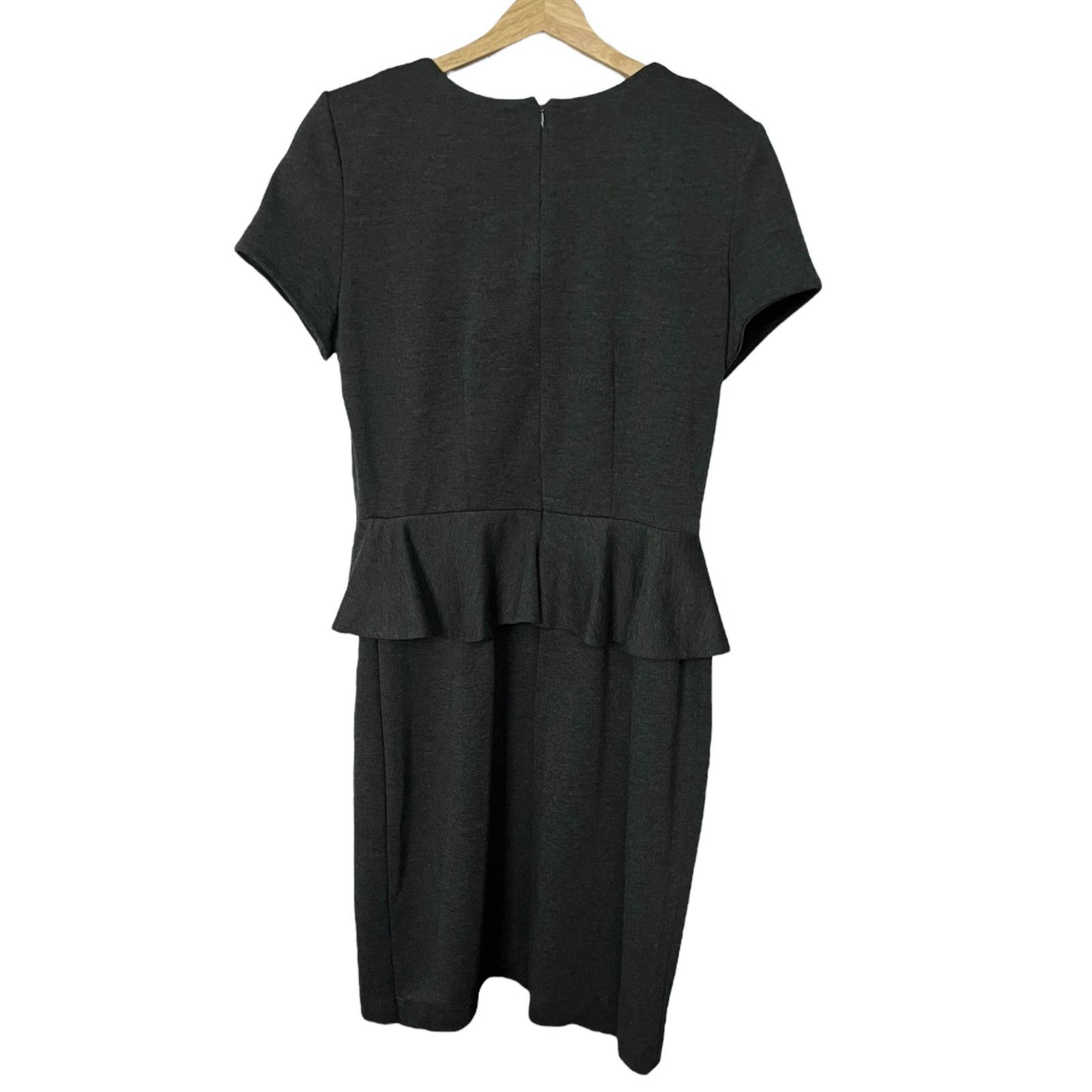 Other Danny & Nicole Charcoal Gray Peplum Dress - Size 12 Size XL / US 12-14 / IT 48-50 - 2 Thumbnail