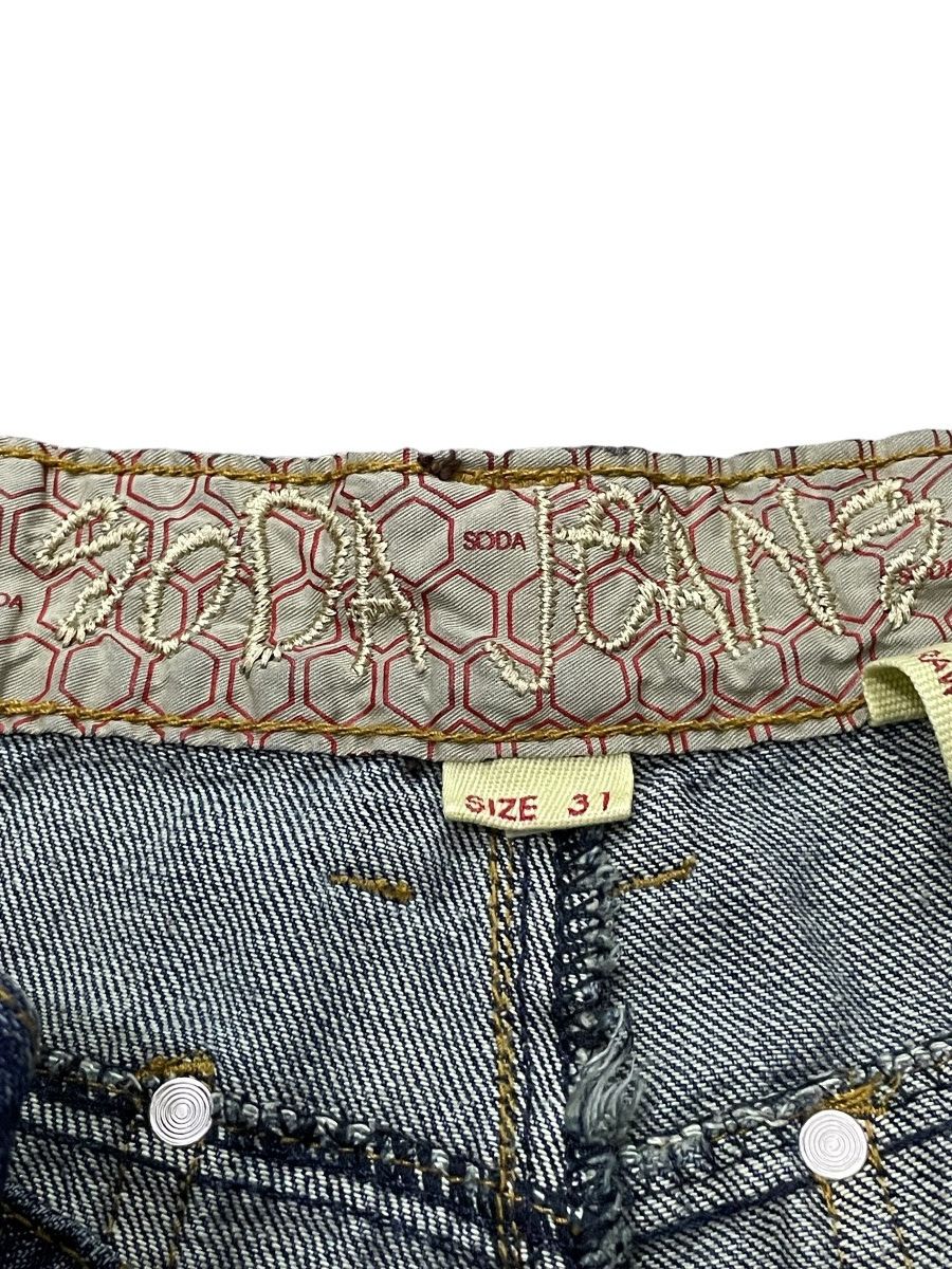 GOSTAR DE FUGA Vintage Soda Slanted Flat Seam 3D Claw Mark Loose Jeans Size US 31 - 21 Thumbnail