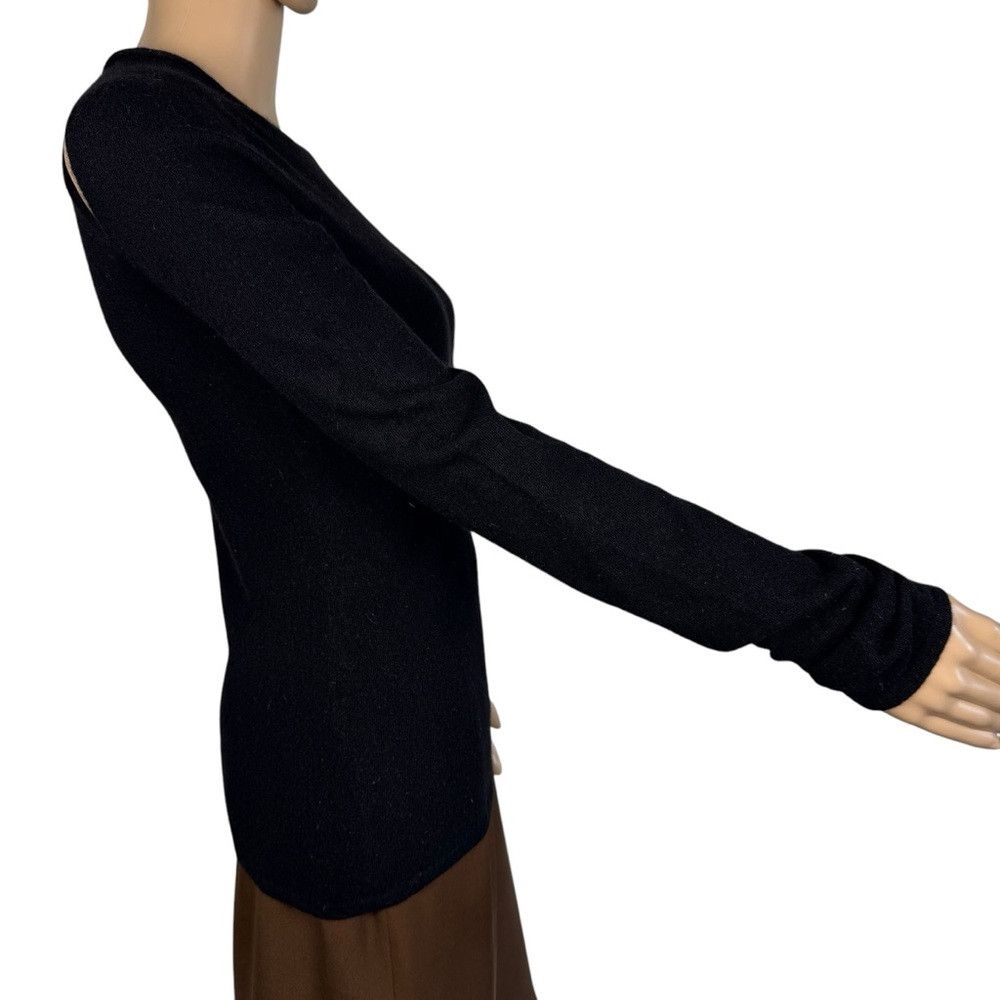 INHABIT Inhabit Cashmere Cut Out Black Sweater Size S Size S / US 4 / IT 40 - 2 Thumbnail