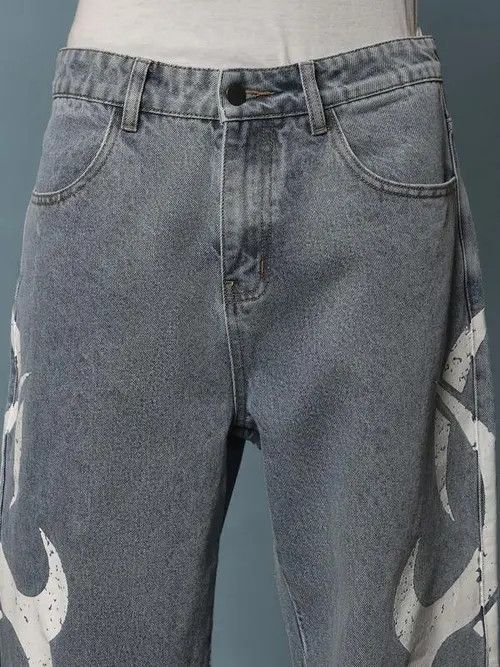 Japanese Brand Akimoto x Yura Loose Fit BioHazard Graphic Jeans Size US 32 / EU 48 - 4 Thumbnail