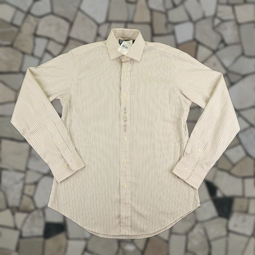 Polo Ralph Lauren VINTAGE Polo Ralph Lauren Shirt Men Medium Cotton Button-Up Striped Collared Long Sleeve Yellow Blue White 90s Classic Mens Size US M / EU 48-50 / 2 - 1 Thumbnail