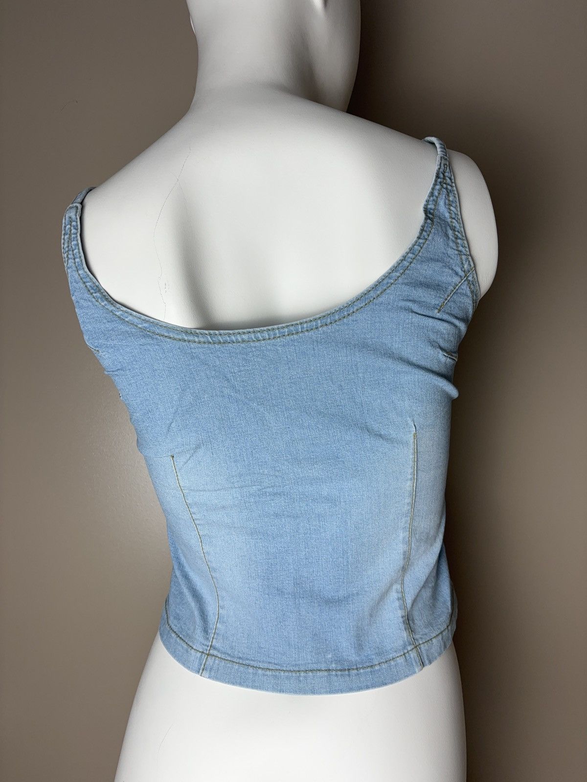 Vintage Denim sexy vintage zip up corset tank top Size S / US 4 / IT 40 - 5 Thumbnail