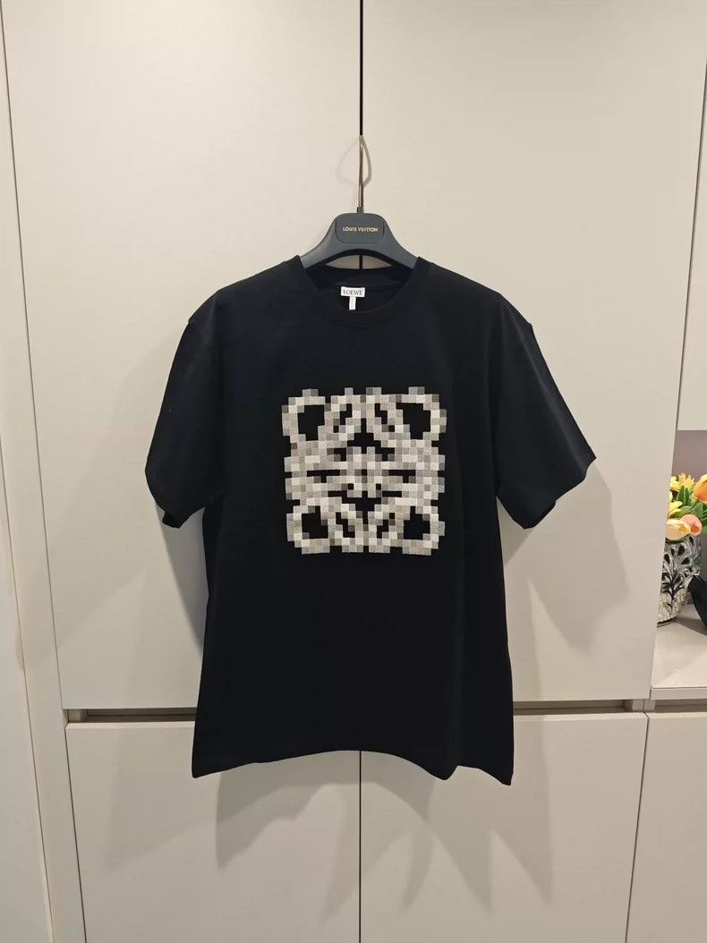 Loewe LOEWE Pixel pattern embroidered loose short sleeve black T Size XS / US 0-2 / IT 36-38 - 3 Thumbnail