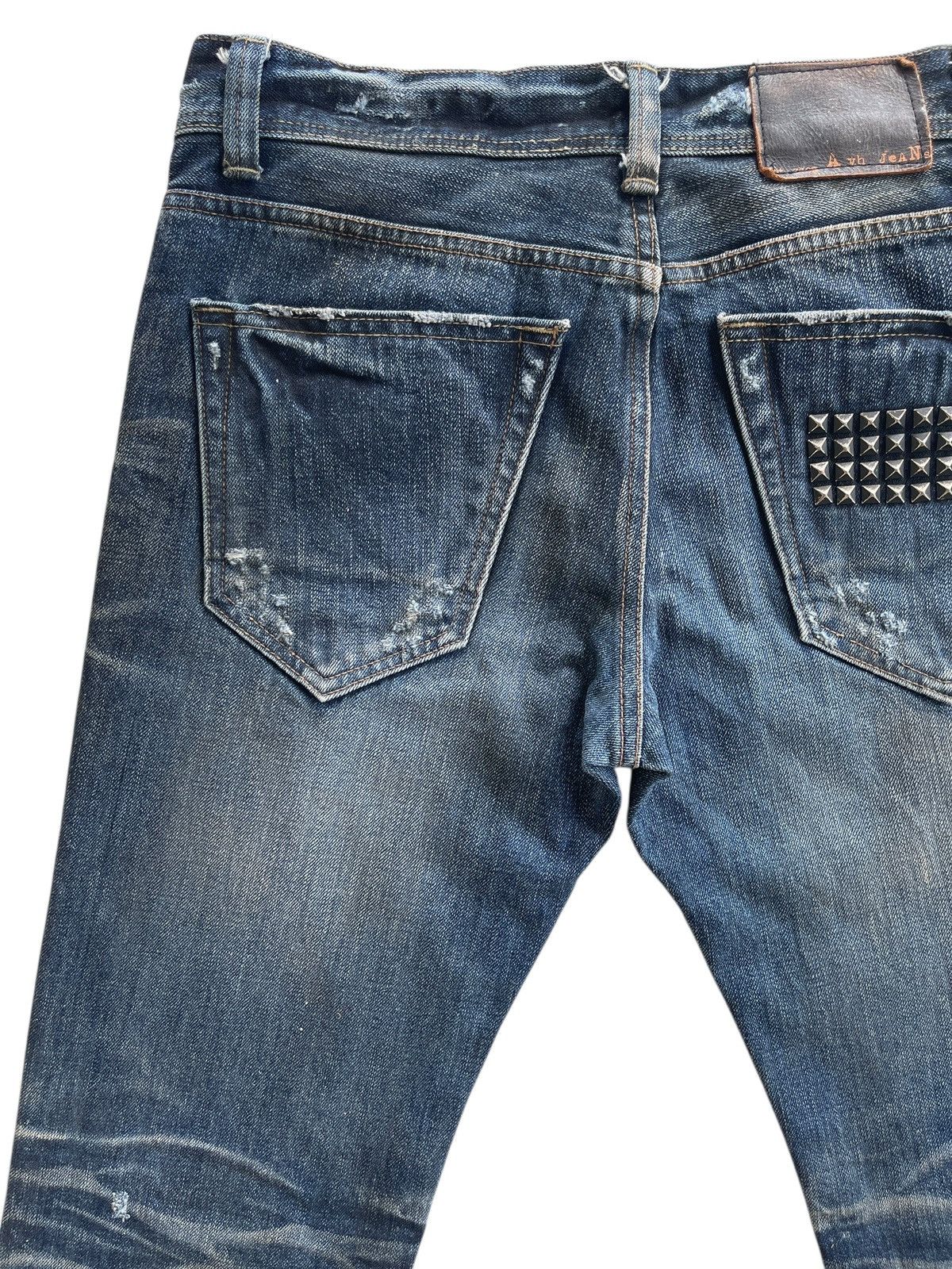 Vintage A.V.H Distressed Rusty Faded Studded Denim Size US 30 / EU 46 - 8 Thumbnail