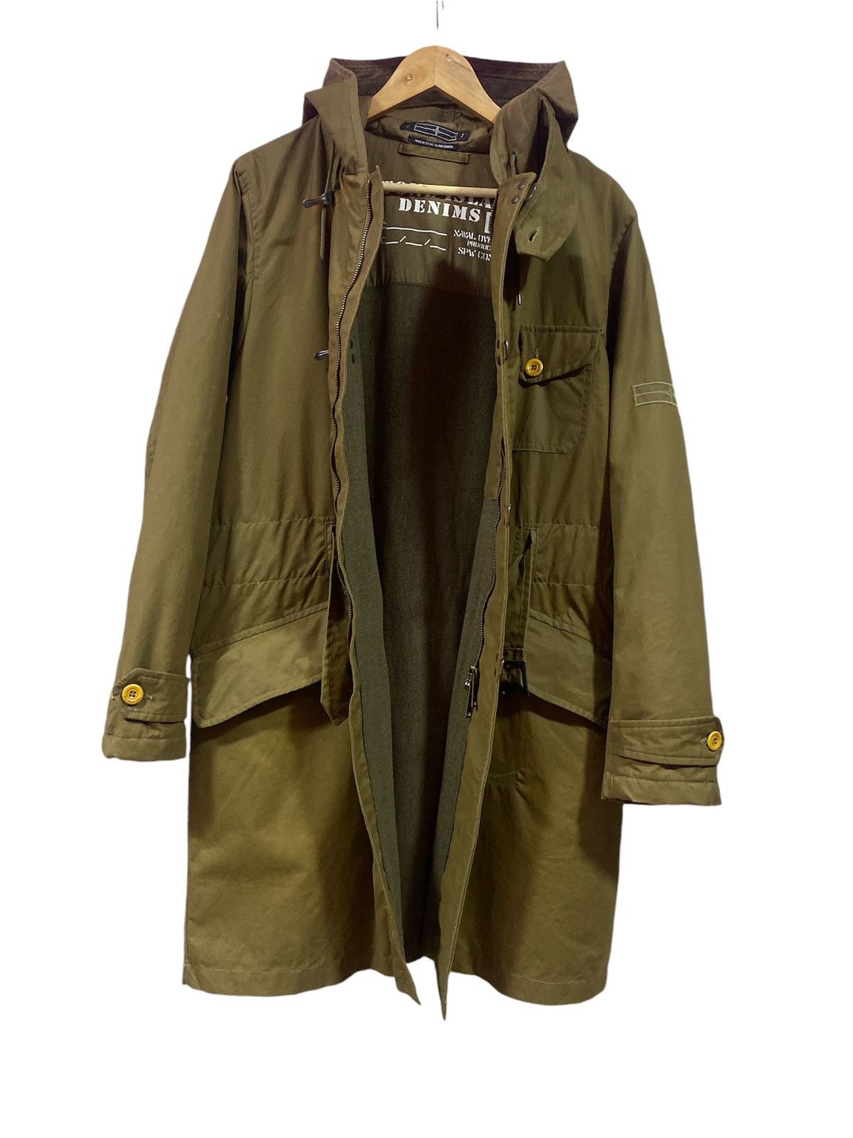 Stone Island Aw07 Stone Island Denim Naval Overcoat Duffle Jacket Size US M / EU 48-50 / 2 - 6 Thumbnail