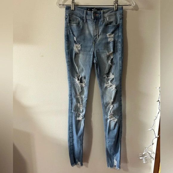 Hollister Hollister Ripped Skinny Jeans‎ Size 24" / US 00 / IT 34 - 1 Thumbnail