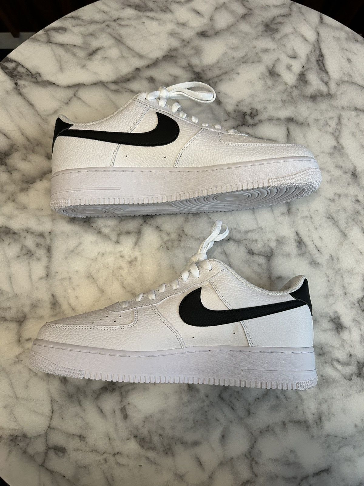 Nike Size 12 AF1 white/black swoosh — new/unused Size US 12 / EU 45 - 2 Thumbnail