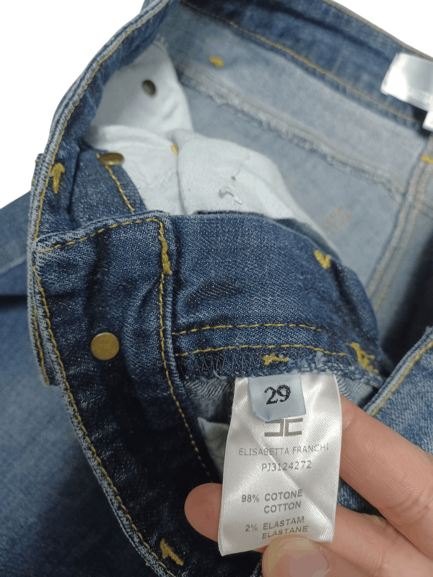 Elisabetta Franchi ELISABETTA FRANCHI MADE IN ITALY DESIGNER LUXURY LADY`S JEAN Size 29" - 5 Thumbnail